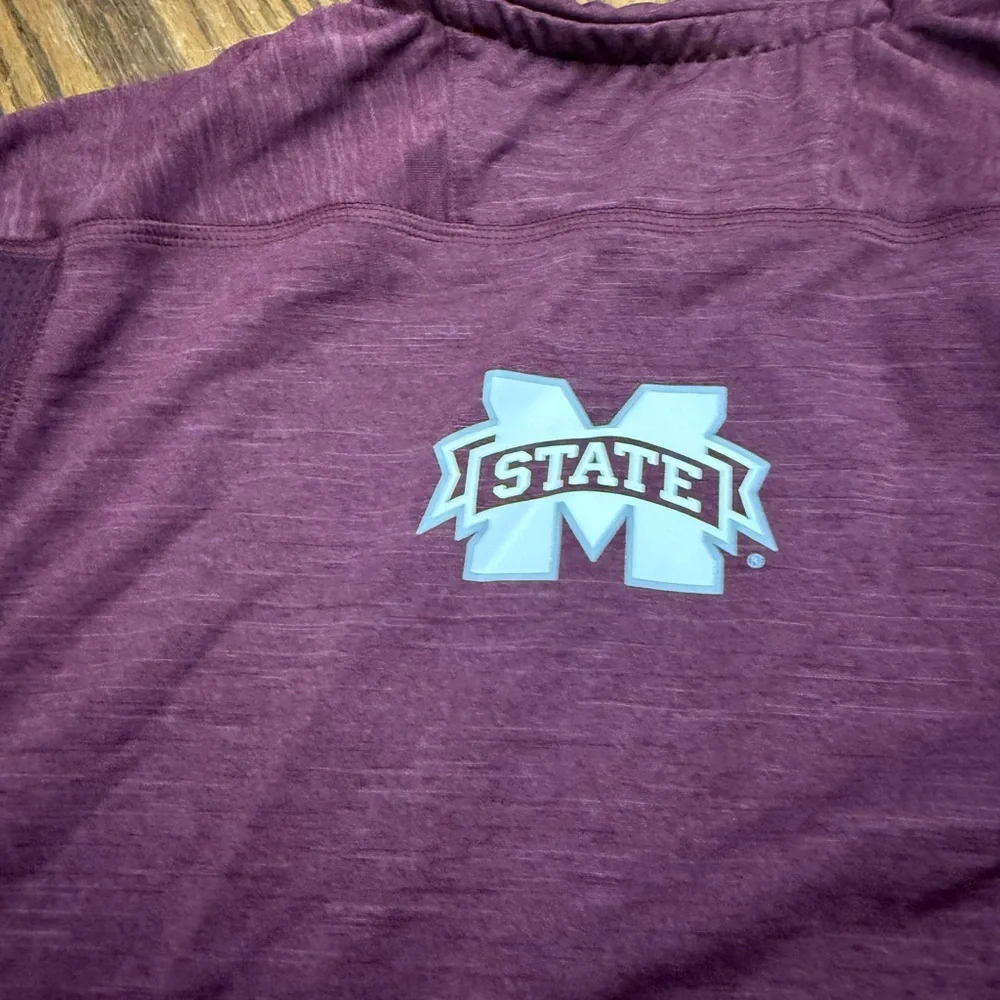 Adidas Mississippi State Bulldogs Maroon Athletic Tee - Picture 6 of 9